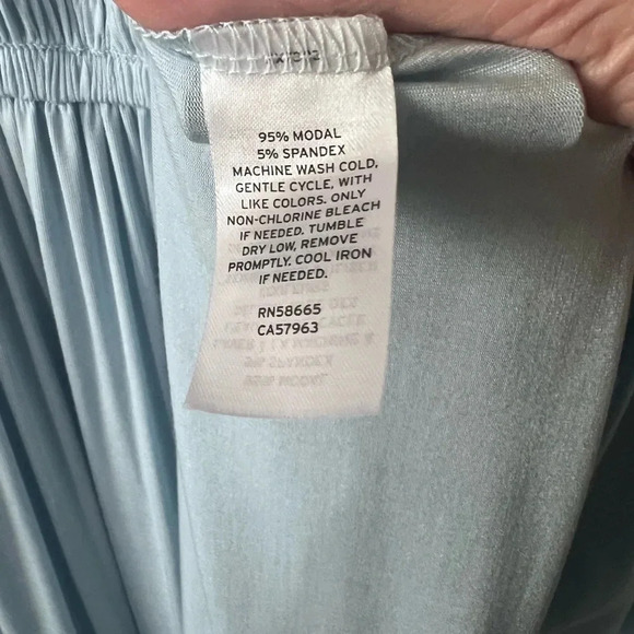 NWT Nordstrom Robin Egg Blue Ruched Maxi Dress Sz Small Blue Dream Wedding Beach - Picture 7 of 7